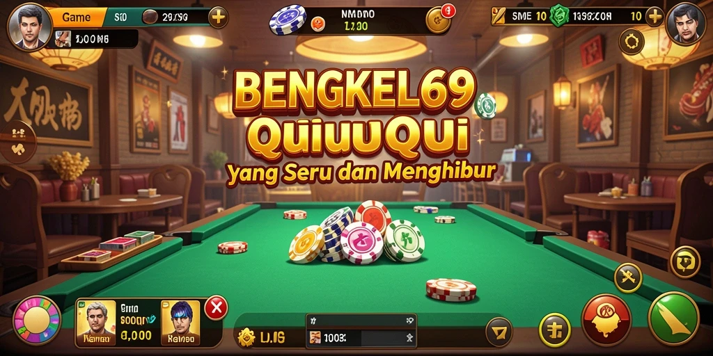 Screenshot BENGKEL69 menampilkan aksi seru permainan QiuQiu.