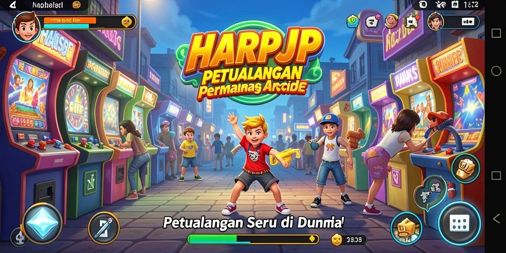 Gameplay HARAPJP yang seru dan penuh tantangan di dunia arcade.