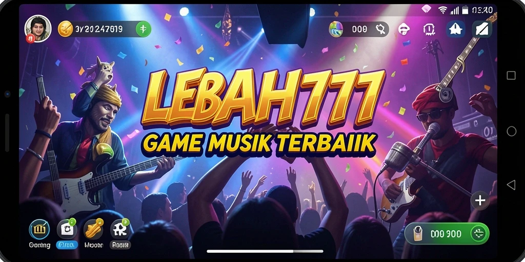 Screenshot gameplay menunjukkan pengalaman bermain musik yang seru dan interaktif.
