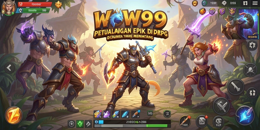 Tampilan gameplay RPG yang mendebarkan di WOW99.